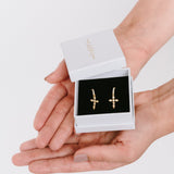 Zirconia Cross Earrings
