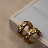 Textured Zirconia Hoops (medium)