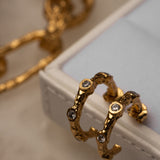 Textured Zirconia Hoops (small)