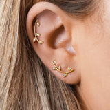 Flower Vine Ear Climbers