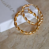 Twisted Gold Hoops