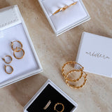 Twisted Gold Hoops