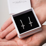 Zirconia Cross Earrings